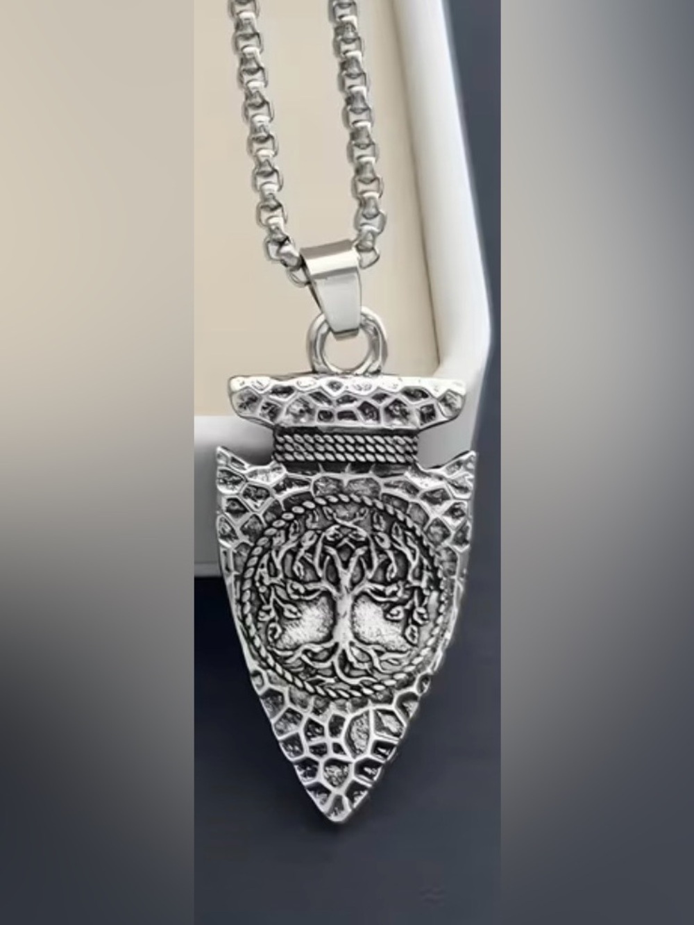Silver Coloured Tree of Life Pendant Necklace